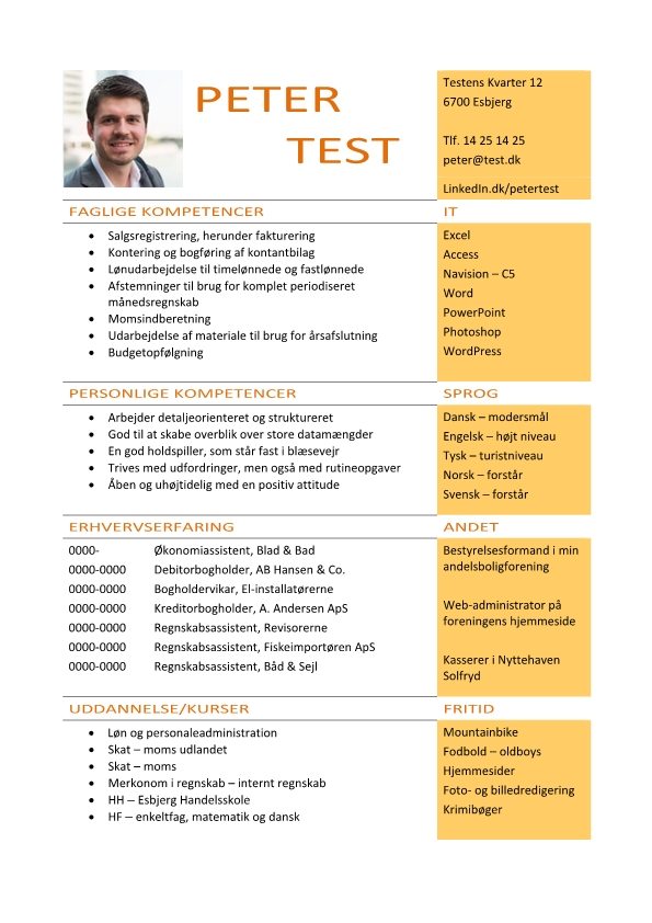 1 Kompetence_CV_med_faglige_og_personlige_kompetencer_gul